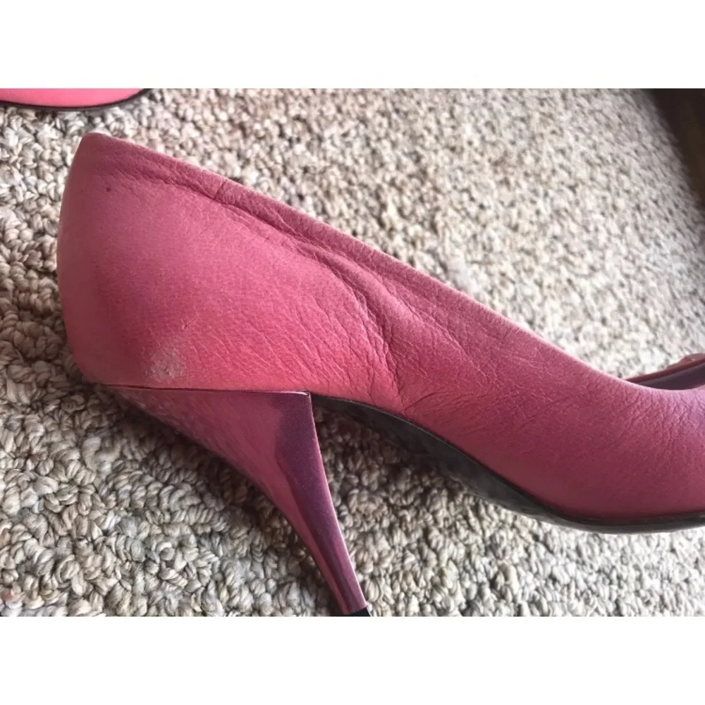 Marc Jacobs‎ 8 Leather Gem Peep Toe Pumps Heels